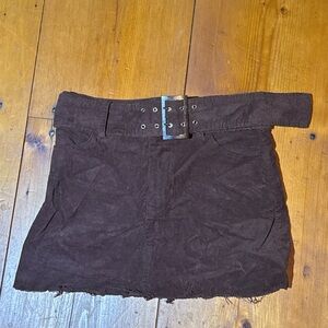Forever 21 Dark Brown Mini Skirt with Belt